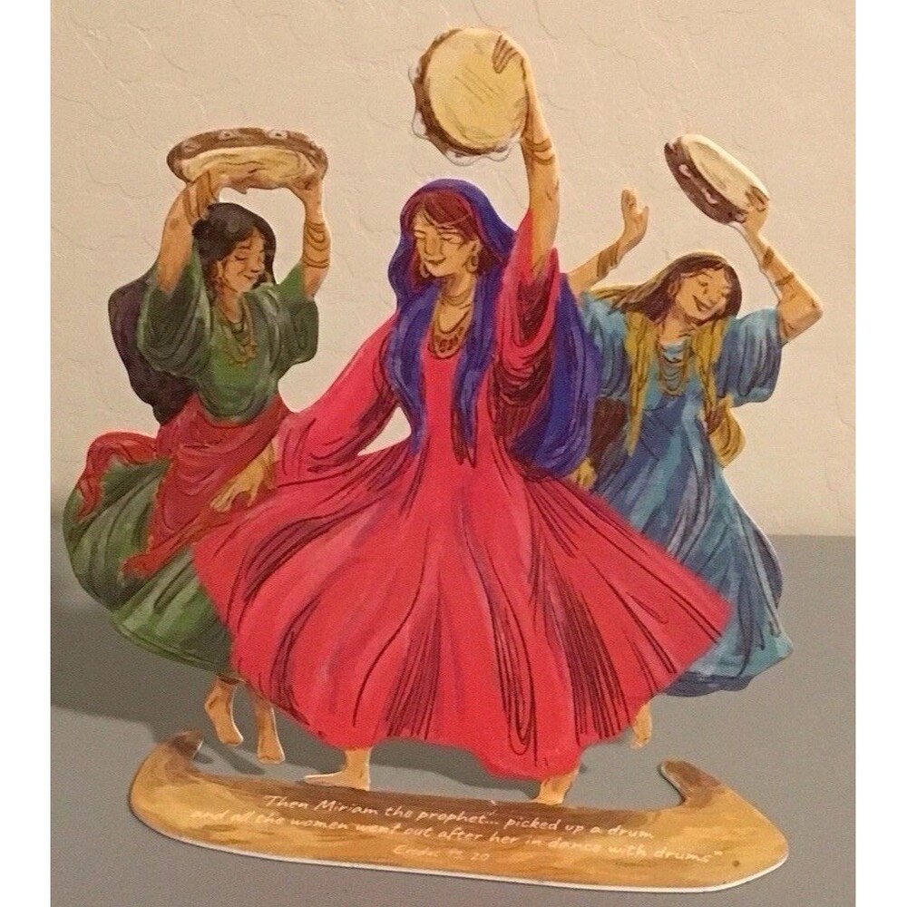 Miriam's Tambourine The Women's Dance - Metal Art Sculpture by Maor Aharon VTG